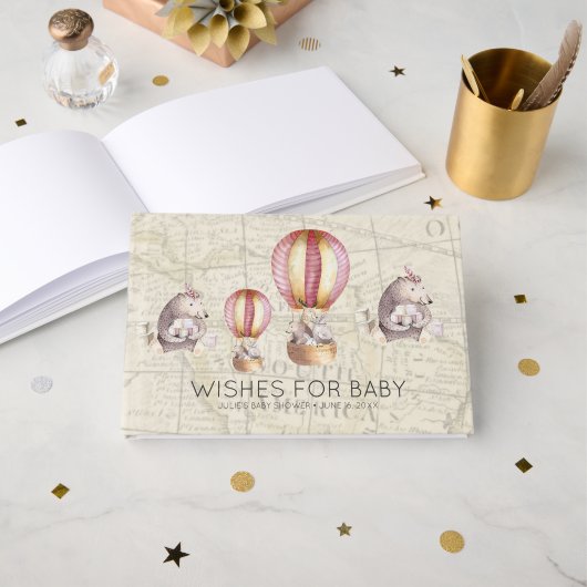 Vereist Baby | Baby shower voor luchtballon Gastenboek (Voorkant open)