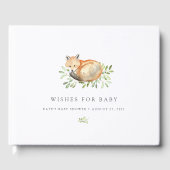 Vereist Baby | Baby shower Woodland Fox Gastenboek (Voorkant)