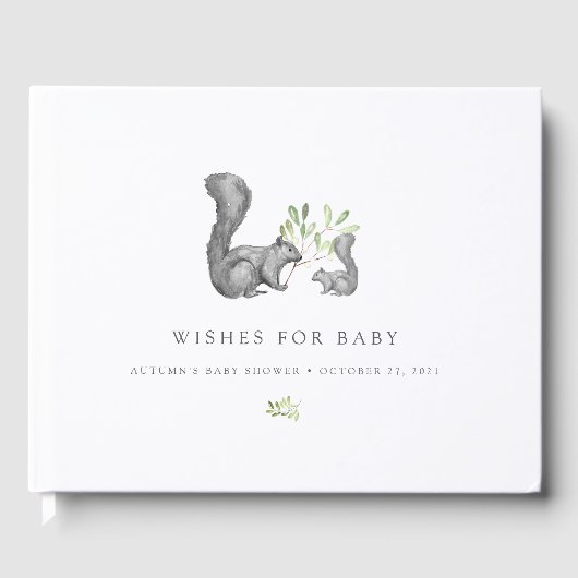 Vereist Baby | Baby shower Woodland Friends Gastenboek (Voorkant)