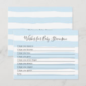 Vereist Baby, blauwe streep baby shower Briefkaart (Voorkant / Achterkant)