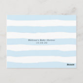 Vereist Baby, blauwe streep baby shower Briefkaart (Achterkant)