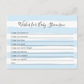Vereist Baby, blauwe streep baby shower Briefkaart (Voorkant)
