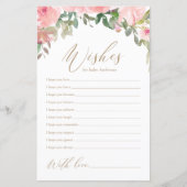 Vereist Baby Blush Pink Floral Baby shower (Voorkant)