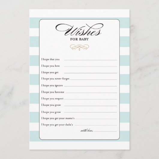 Vereist Baby Game Kaart - blauw (Voorkant)