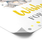 Vereist Baby Gele Stippen Elephant Baby shower Poster (Hoek)