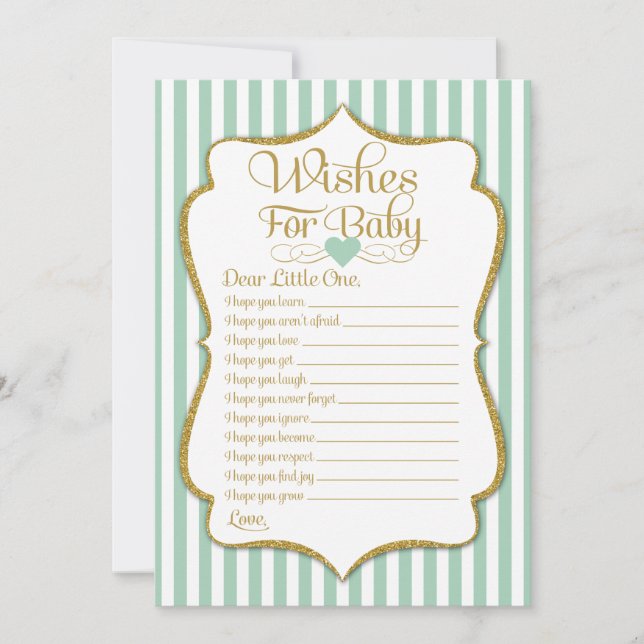 Vereist Baby Groen Baby shower Game (Voorkant)