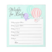 Vereist Baby Heet Air-ballonnen Shower Game Notitieblok (Voorkant)