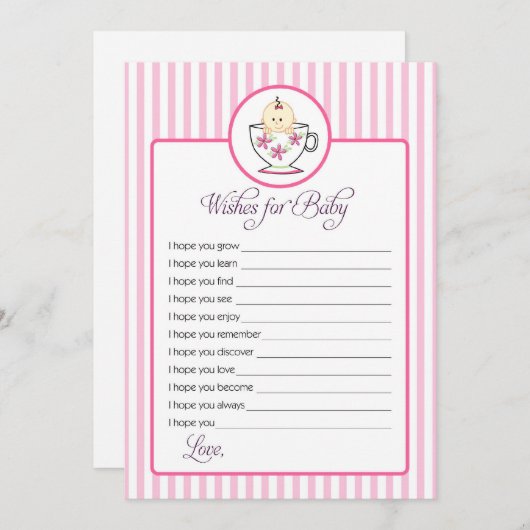 Vereist Baby Kaart - Baby in het ontwerp van de th (Voorkant / Achterkant)