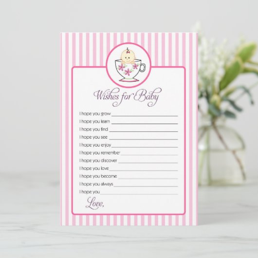 Vereist Baby Kaart - Baby in het ontwerp van de th (Staand voorkant)