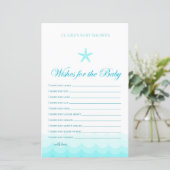 Vereist Baby Kaart - Baby shower game (Staand voorkant)