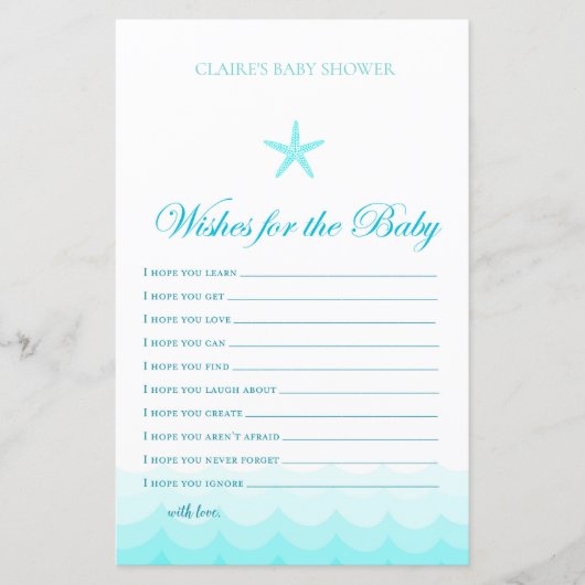 Vereist Baby Kaart - Baby shower game (Voorkant)