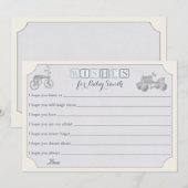 Vereist Baby Kaart, jongen baby shower Advieskaart (Voorkant / Achterkant)