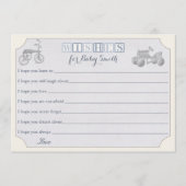 Vereist Baby Kaart, jongen baby shower Advieskaart (Voorkant)