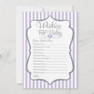 Vereist Baby lavender Lila Baby shower Kaart
