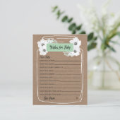 Vereist Baby Mason Jar Baby shower Game Kaart (Staand voorkant)