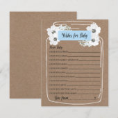 Vereist Baby Mason Jar Baby shower Game Kaart (Voorkant / Achterkant)
