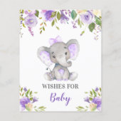 Vereist Baby Paars Girl Elephant Shower (Achterkant)