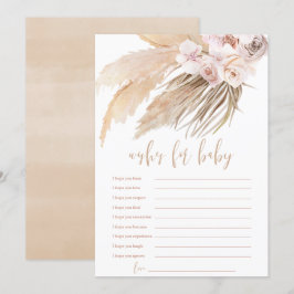 Vereist Baby Pampas gras boho baby shower Kaart