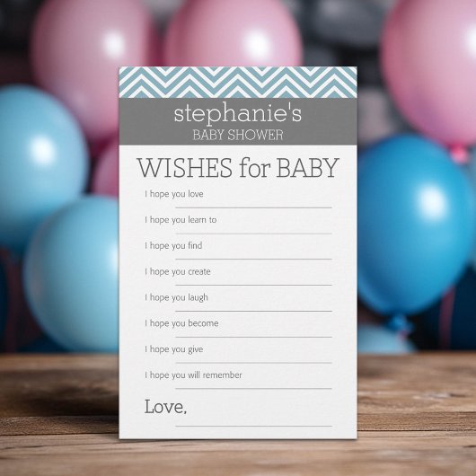 Vereist Baby - Pastel Blue Chevrons Shower Game