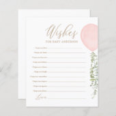 Vereist Baby roze ballongom Baby shower (Voorkant / Achterkant)