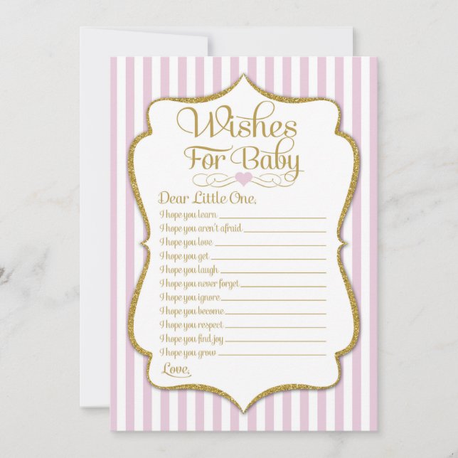 Vereist Baby roze gouden Baby shower (Voorkant)