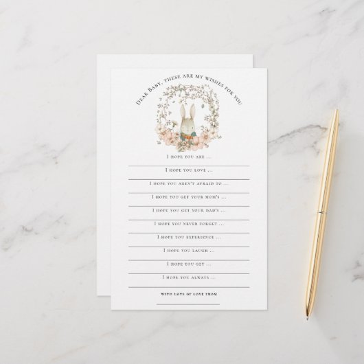 Vereist Baby shower  Bunny Boy Woodland (Voorkant / Achterkant in situ)