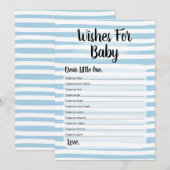 Vereist Baby shower Game Blue White Kaart (Voorkant / Achterkant)
