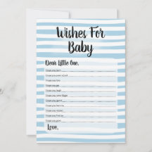 Vereist Baby shower Game Blue White