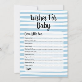 Vereist Baby shower Game Blue White Kaart