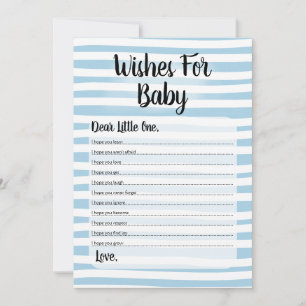 Vereist Baby shower Game Blue White Kaart