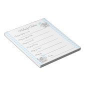 Vereist Baby shower Game Elephants Notitieblok (Schuin)