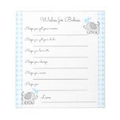 Vereist Baby shower Game Elephants Notitieblok (Voorkant)