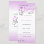 Vereist Baby shower Lavender Paarse Elephant (Voorkant / Achterkant)