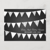 Vereist Baby shower Love Bunting Black Advieskaart (Achterkant)