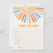 Vereist Baby Sunshine boho sun baby shower Kaart (Voorkant)