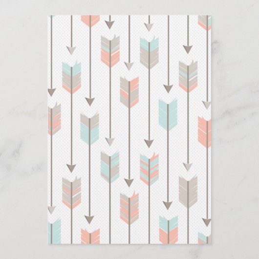 Vereist Baby tribale pijlschoeisel Advieskaart (Achterkant)