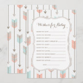 Vereist Baby tribale pijlschoeisel Advieskaart (Voorkant / Achterkant)