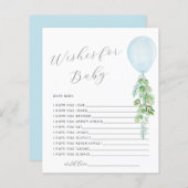 Vereist babyblauw-ballonspel Baby shower (Voorkant / Achterkant)