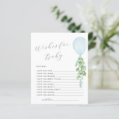 Vereist babyblauw-ballonspel Baby shower (Staand voorkant)