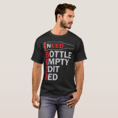 Vereist bierflesje leeg t-shirt (Voorkant volledig)