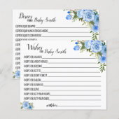 Vereist de nieuwe babyblauwe baby shower kaart (Voorkant / Achterkant)