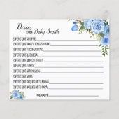 Vereist de nieuwe babyblauwe baby shower kaart (Achterkant)