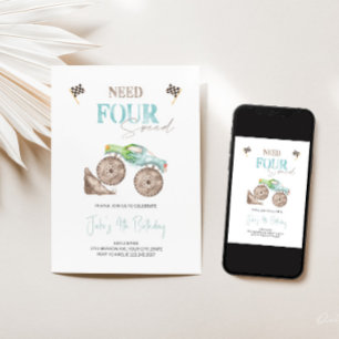 Vereist de Uitnodiging van de vier Snelheids Blauw