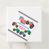 Vereist de Vier Vrachtwagen van het Snelheidsmonst Bedankjes Labels (In situ)