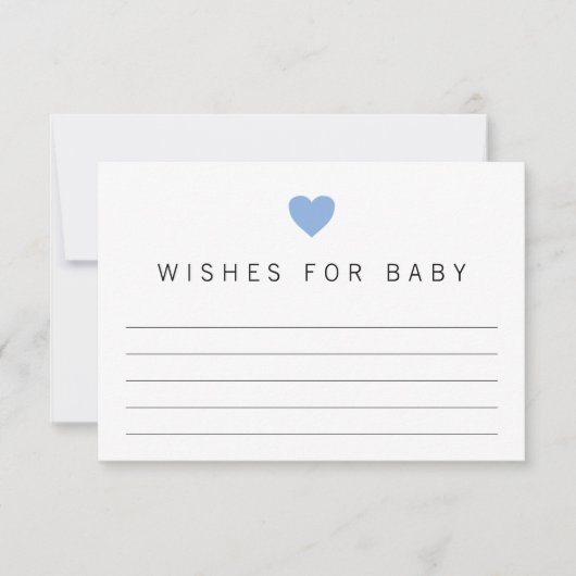 Vereist een babyblauw-tunerkaart voor de schoenenk RSVP kaartje (Voorkant)