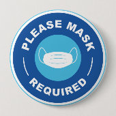 Vereist masker ronde button 4,0 cm (Voorkant)