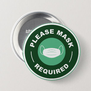 Vereist masker ronde button 7,6 cm