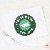 Vereist masker ronde sticker (Envelop)