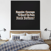 "Vereist moed" Schattige ontwerp. Bestel nu Canvas Afdruk (Insitu (Slaapkamer))