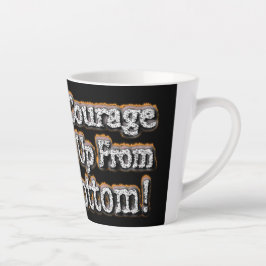 "Vereist moed" Schattige ontwerp. Bestel nu Latte Mok